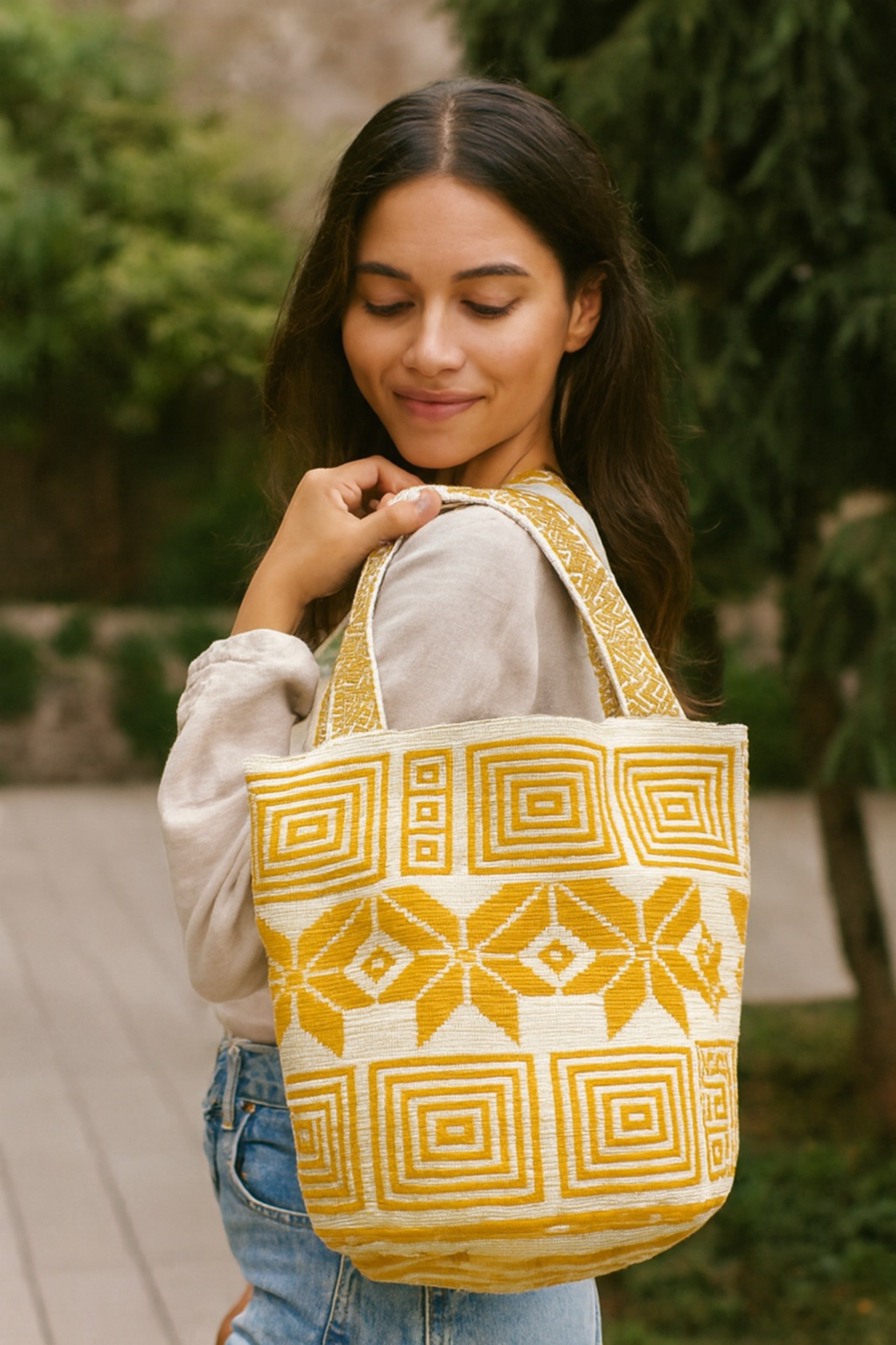 Backpack Nymph Floral Mustard