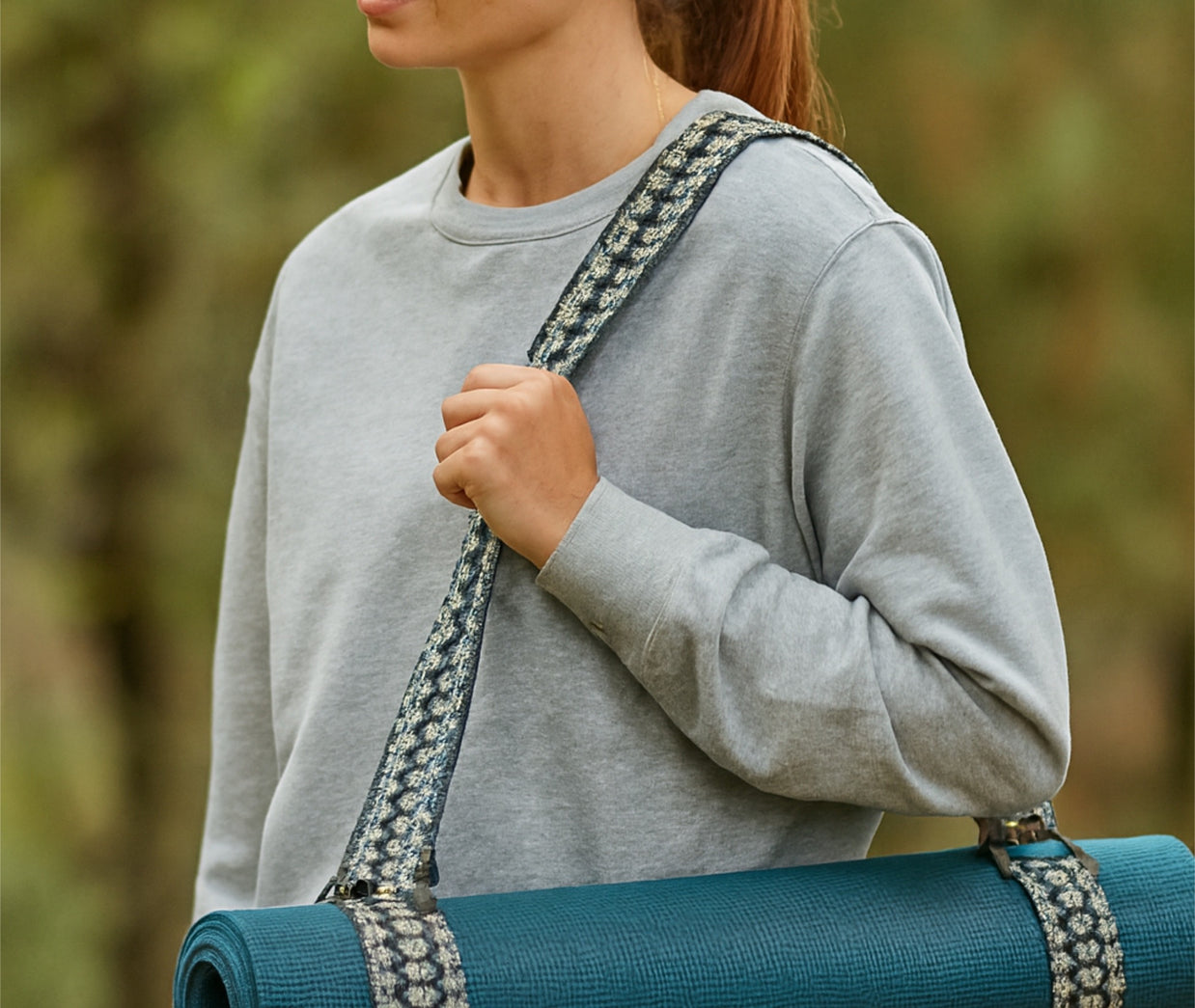 Tawa Yoga Mat Carrying Strap Black White