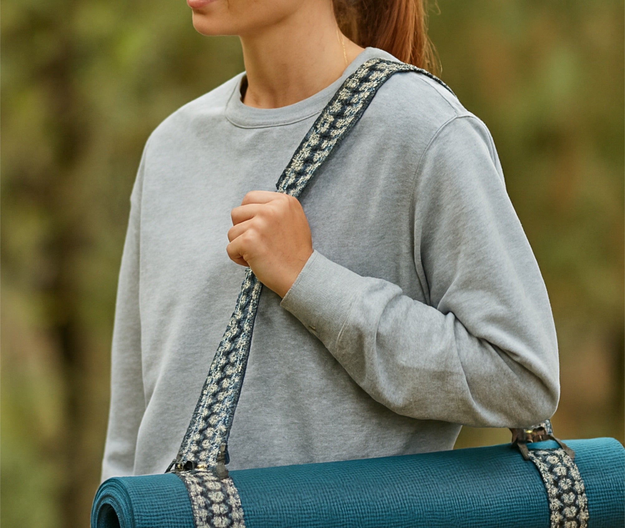 Tawa Yoga Mat Carrying Strap Black White