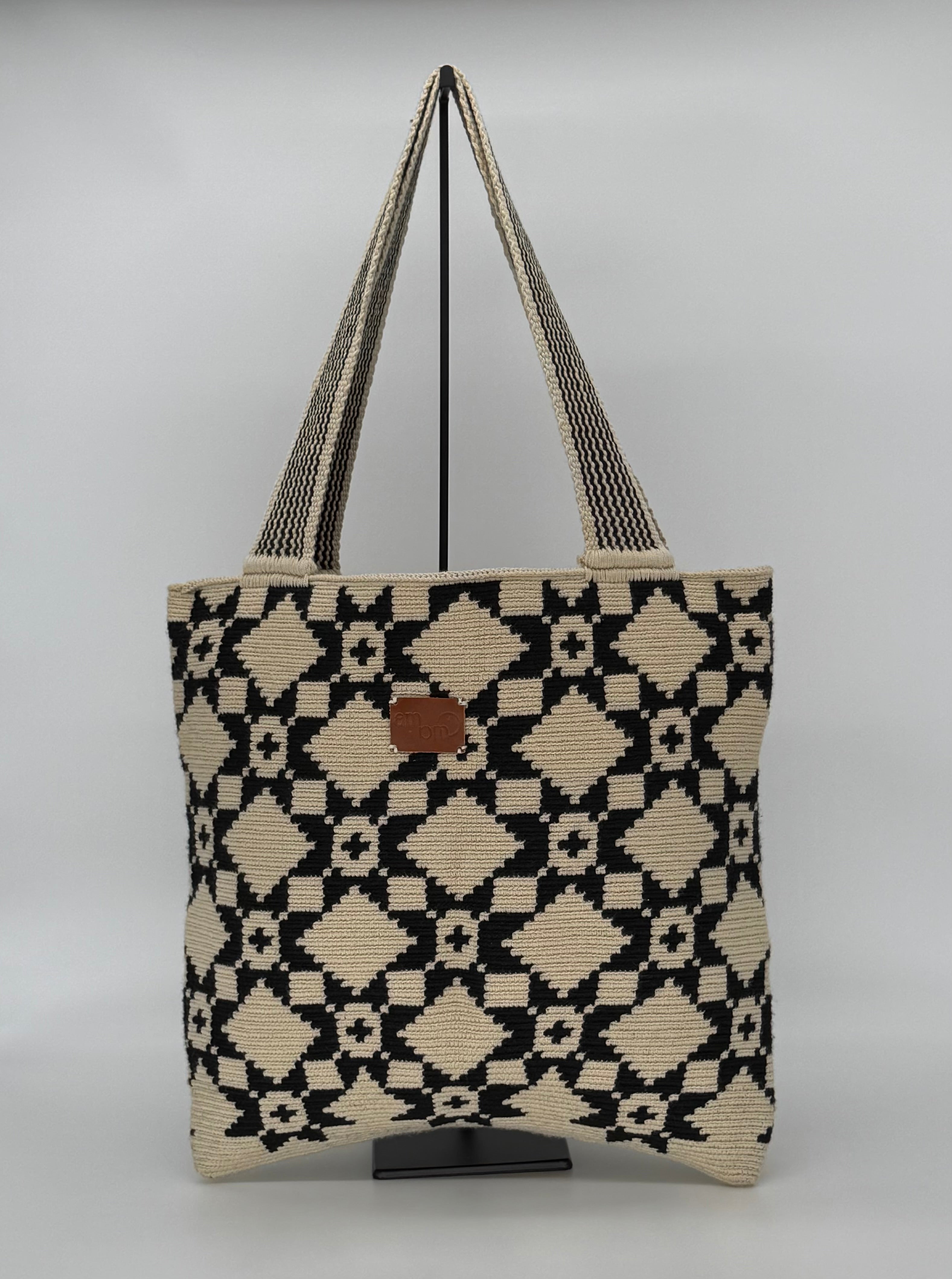 AMPMsis Handwoven Wayuu Tote Bag Crochet For Work And Travel