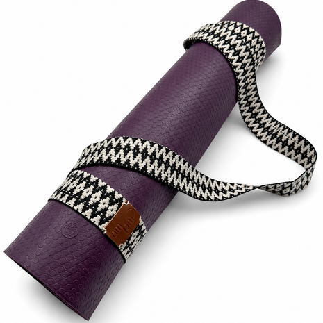 Midnight Diamond Handwoven Yoga Mat Strap
