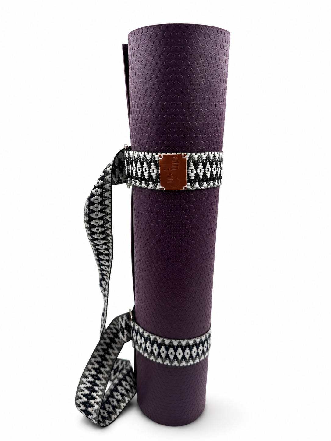 Charcoal Mist Handwoven Yoga Mat Strap