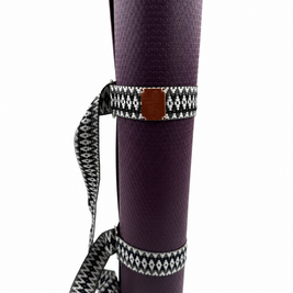 Charcoal Mist Handwoven Yoga Mat Strap