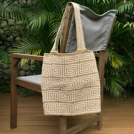 Laberinto Handwoven Tote – Geometric Crochet Bag for Work & Travel