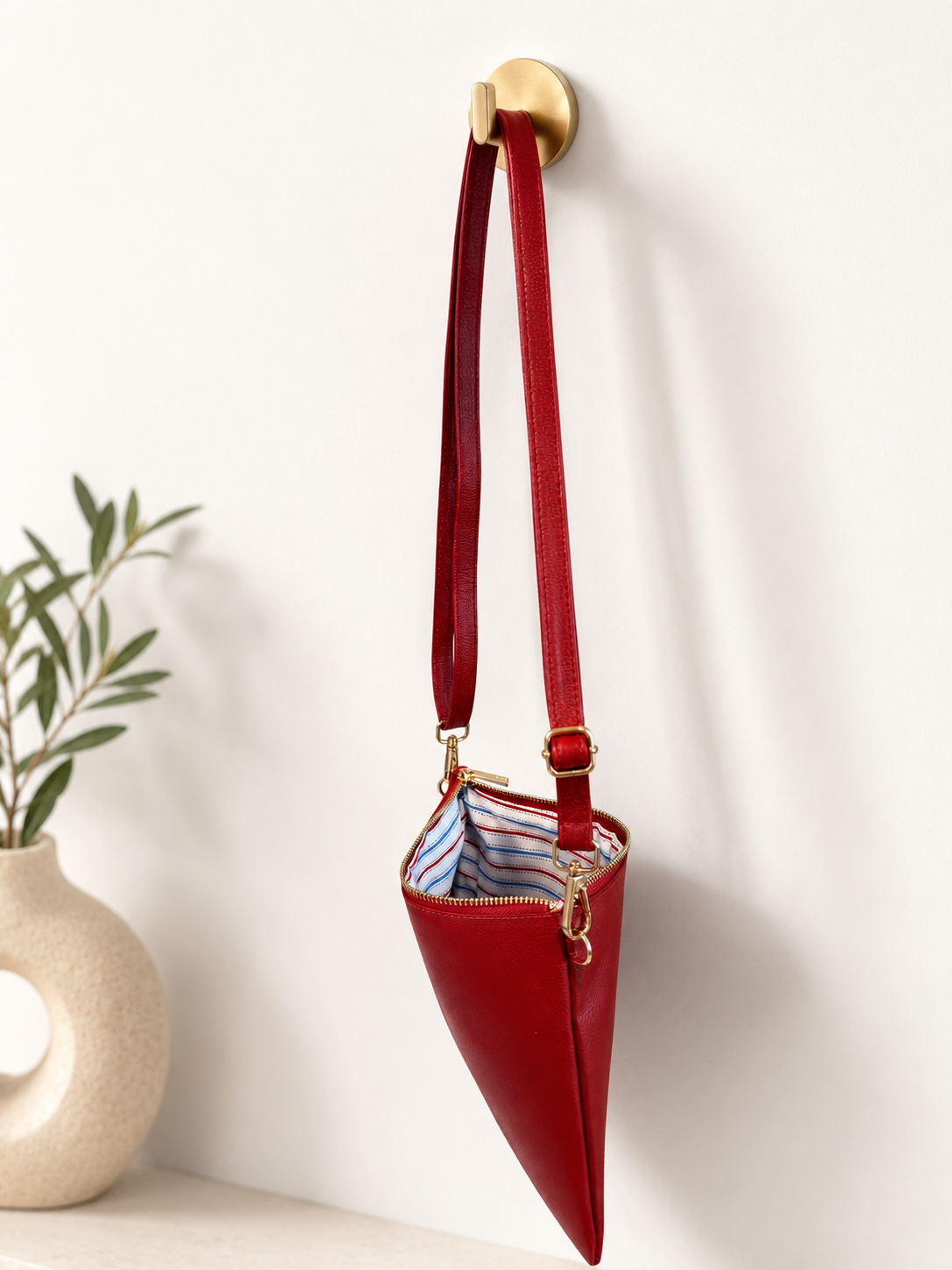AMPMsis Original Mini Leather Crossbody Bag – True Red – Soft Finish - Bogota Crafted
