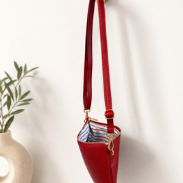 AMPMsis Original Mini Leather Crossbody Bag – True Red – Soft Finish - Bogota Crafted