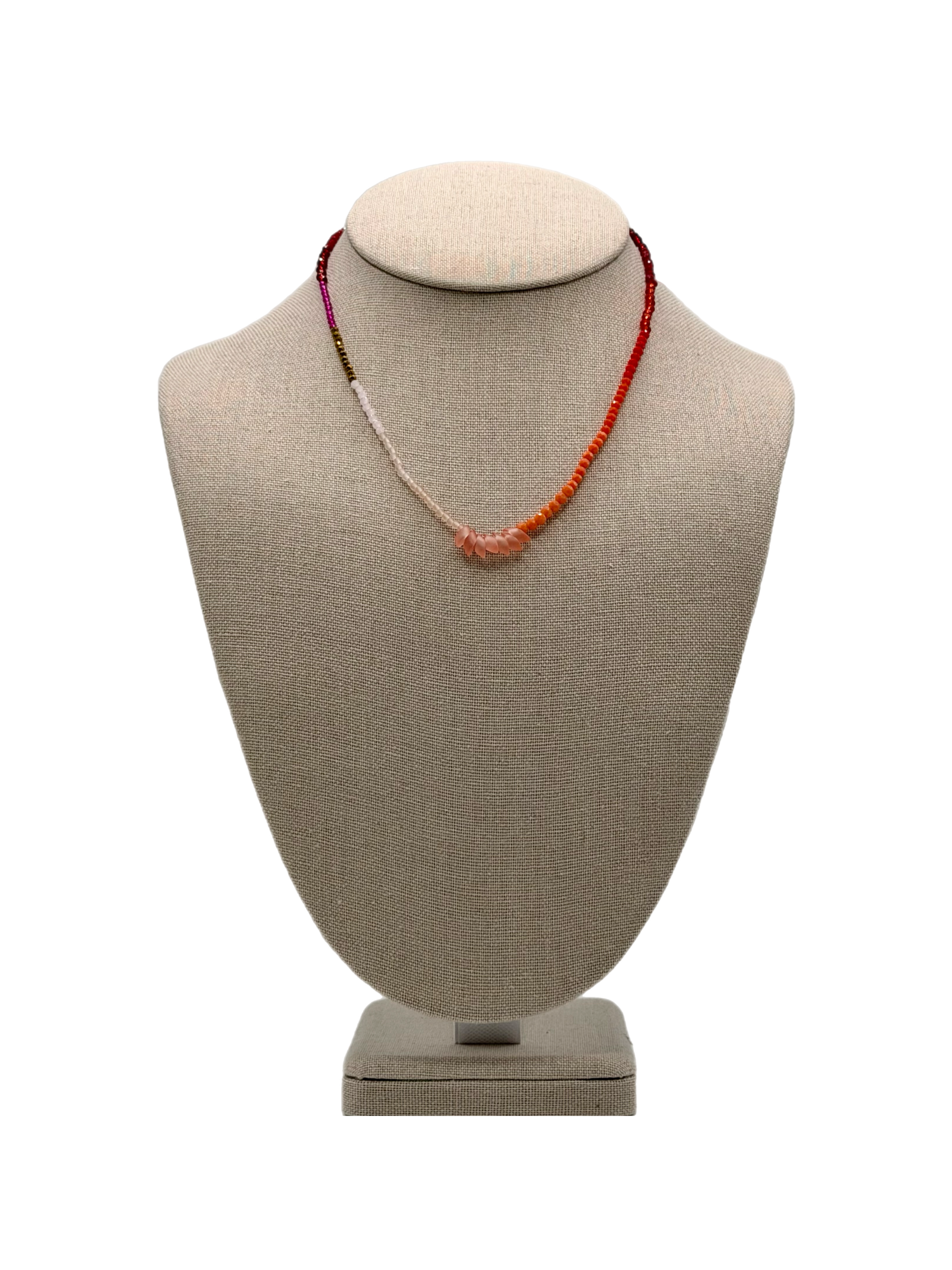 AMPMsis Canyon Sunset Short Wave Jewelry Necklace