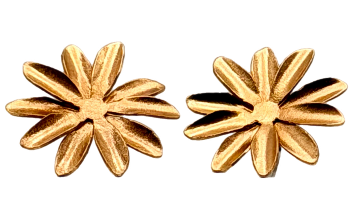 Small Passiflora Flower Earrings