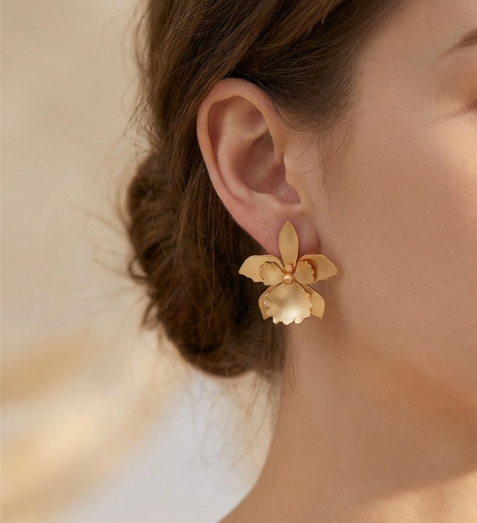Quadricolor Orchid Earrings