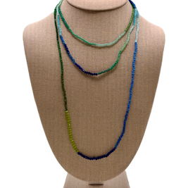 Verdant Wave Short Botanical Jewelry Necklace - Green/Earth Tones