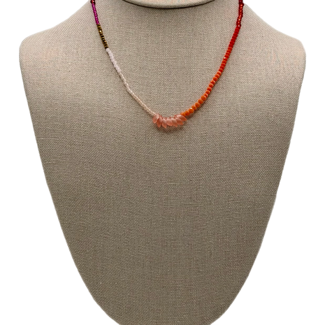 Canyon Sunset Short Wave Jewelry Necklace