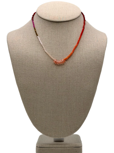 Canyon Sunset Short Wave Necklace
