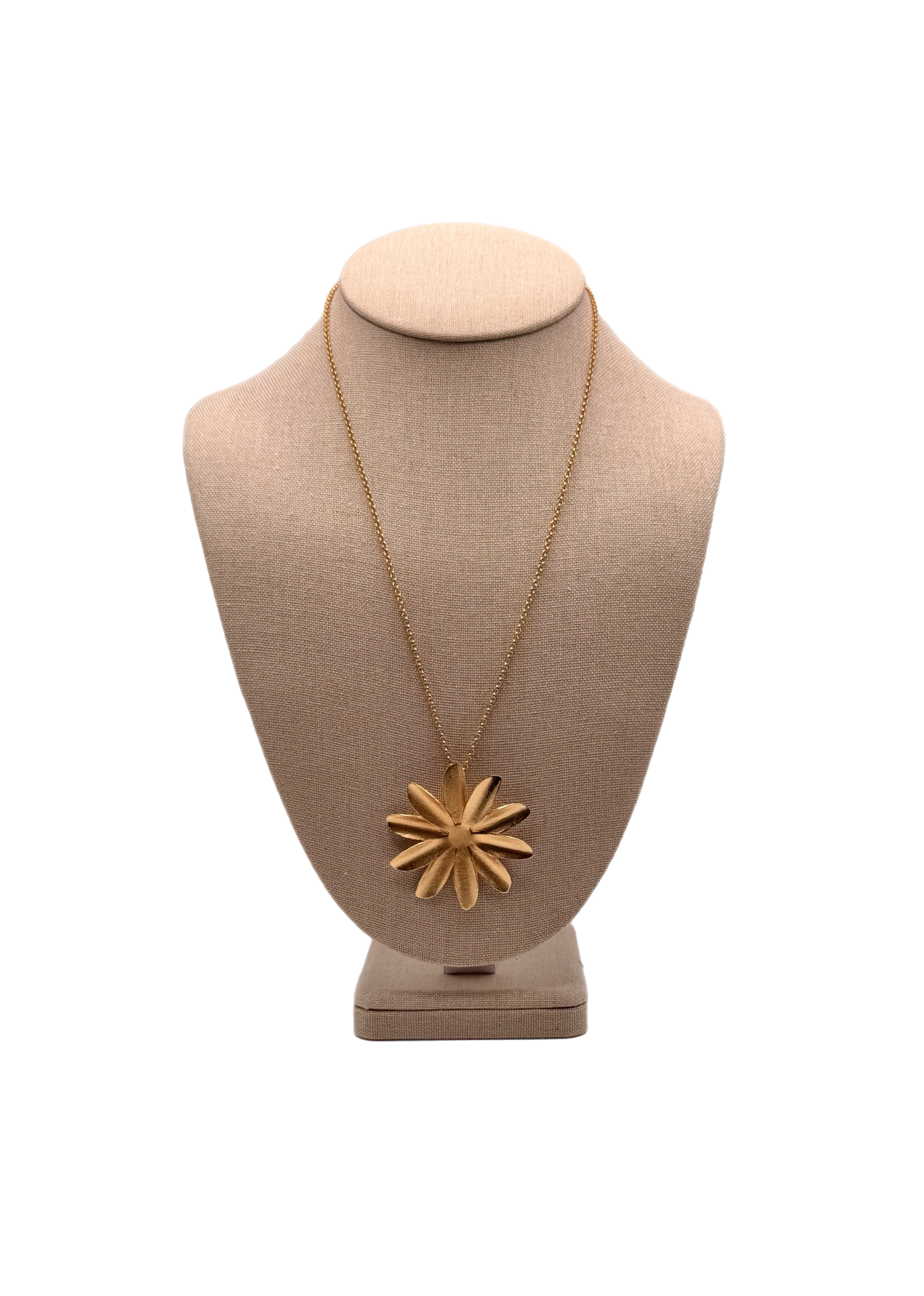 Passiflora Flower Jewelry Necklace – 24k Gold Plated