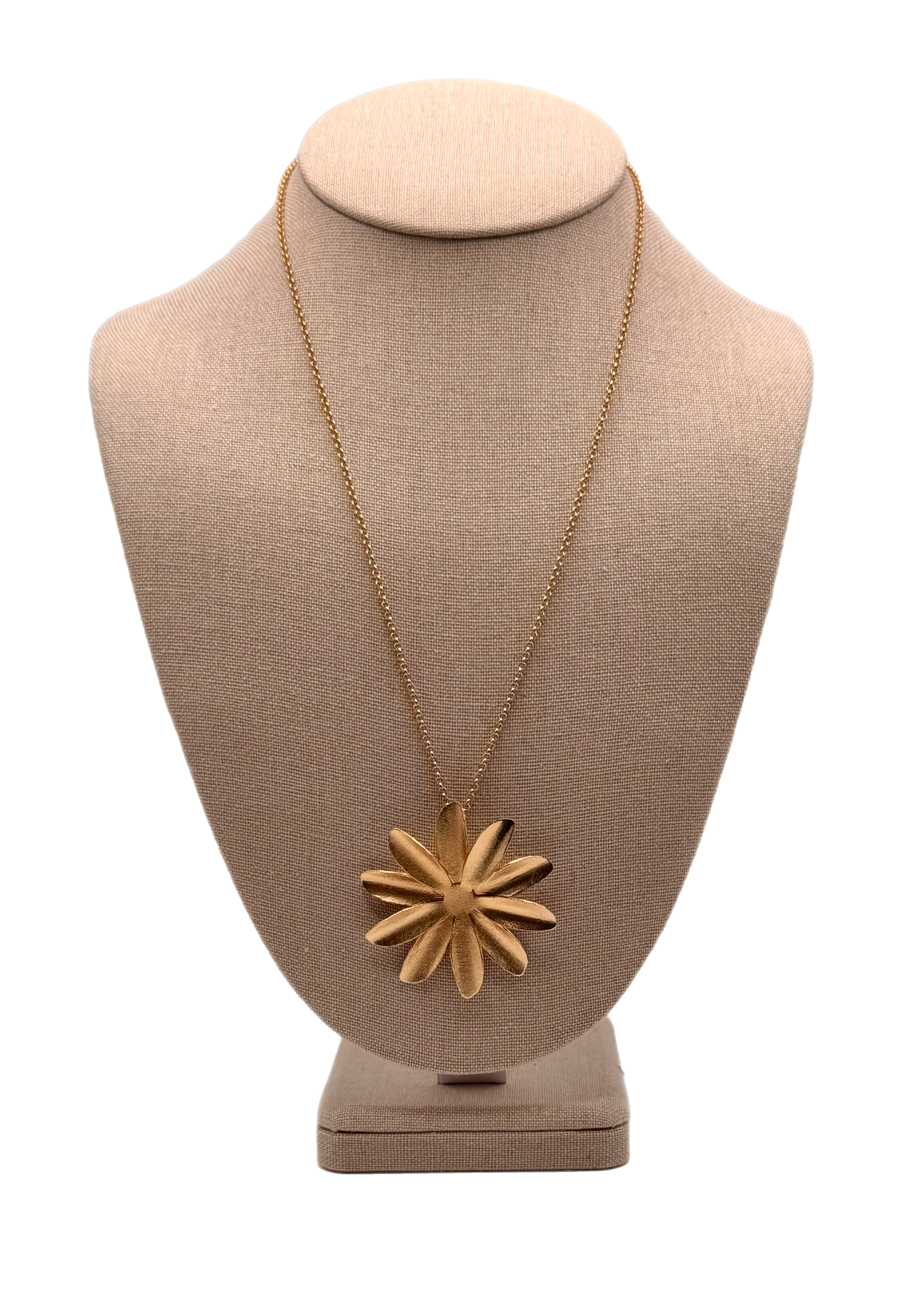 Passiflora Flower Necklace – 24k Gold Plated