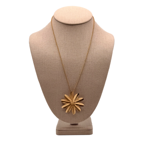 Passiflora Flower Jewelry Necklace – 24k Gold Plated