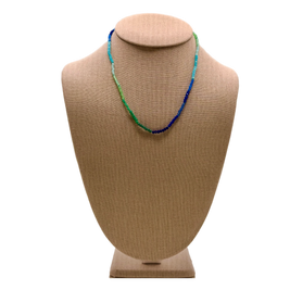 Riverbend Wave Short Jewelry Necklace (Blue/Green)