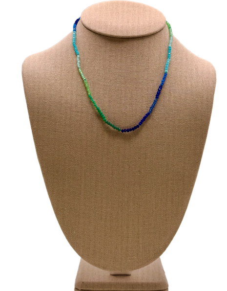 Riverbend Wave Short Necklace (Blue/Green)