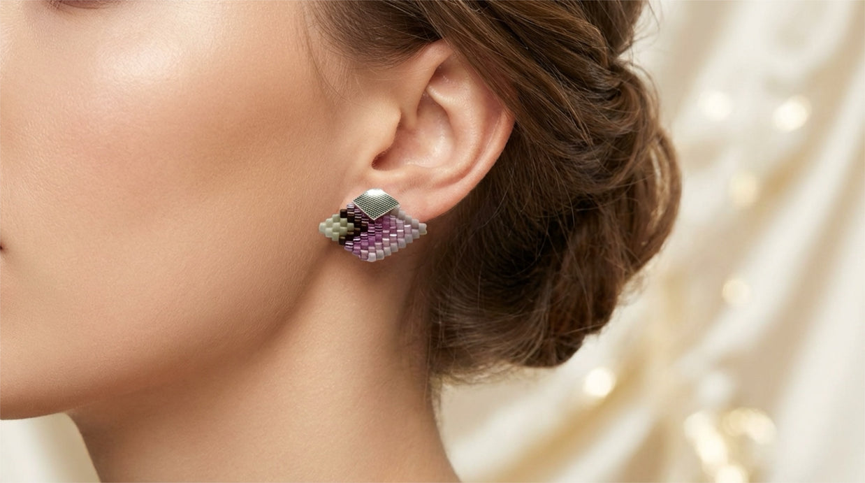 Prism Tile Stud Earrings