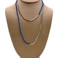 Riverbend Wave long Necklace (Blue/Grey)