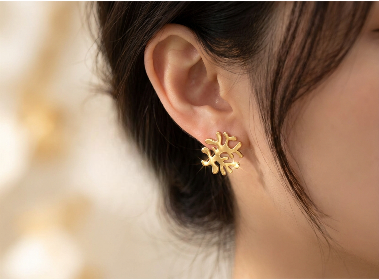 Mini Coral Reef Stud Earrings