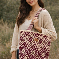 Rose Wayuu Mochilón Bag – Handmade Colombian Shoulder Bag | Handwoven Artisan Bucket Bag