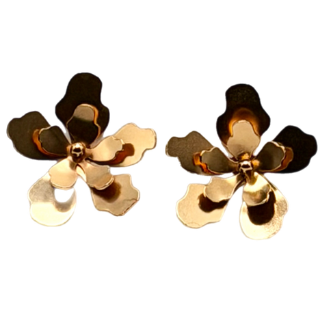 Large Merania Flower Jewelry Earrings