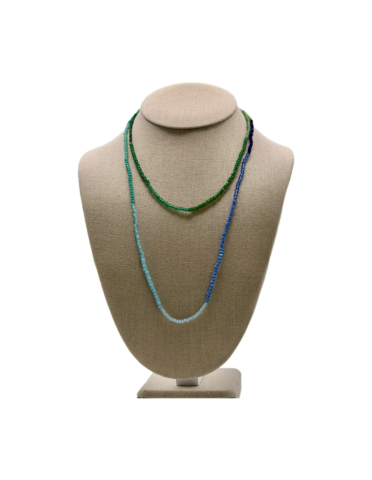 Riverbend Wave Short Jewelry Necklace (Blue/Green)