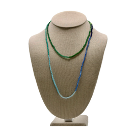 Riverbend Wave Short Jewelry Necklace (Blue/Green)