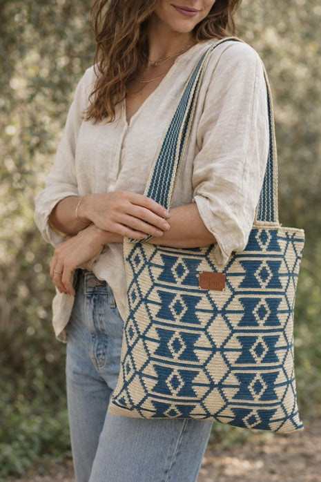 Macondo Handwoven Tote Bag for Work and Travel Lightweight Durable Handcrafted Artisan Style