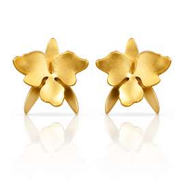 Cattleya Orchid Jewelry Earrings