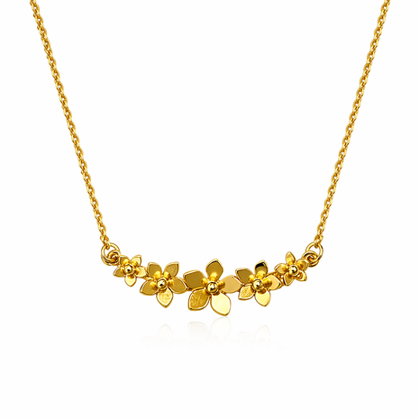 Mini Guayacán Flower Jewelry Necklace – 5 Flowers