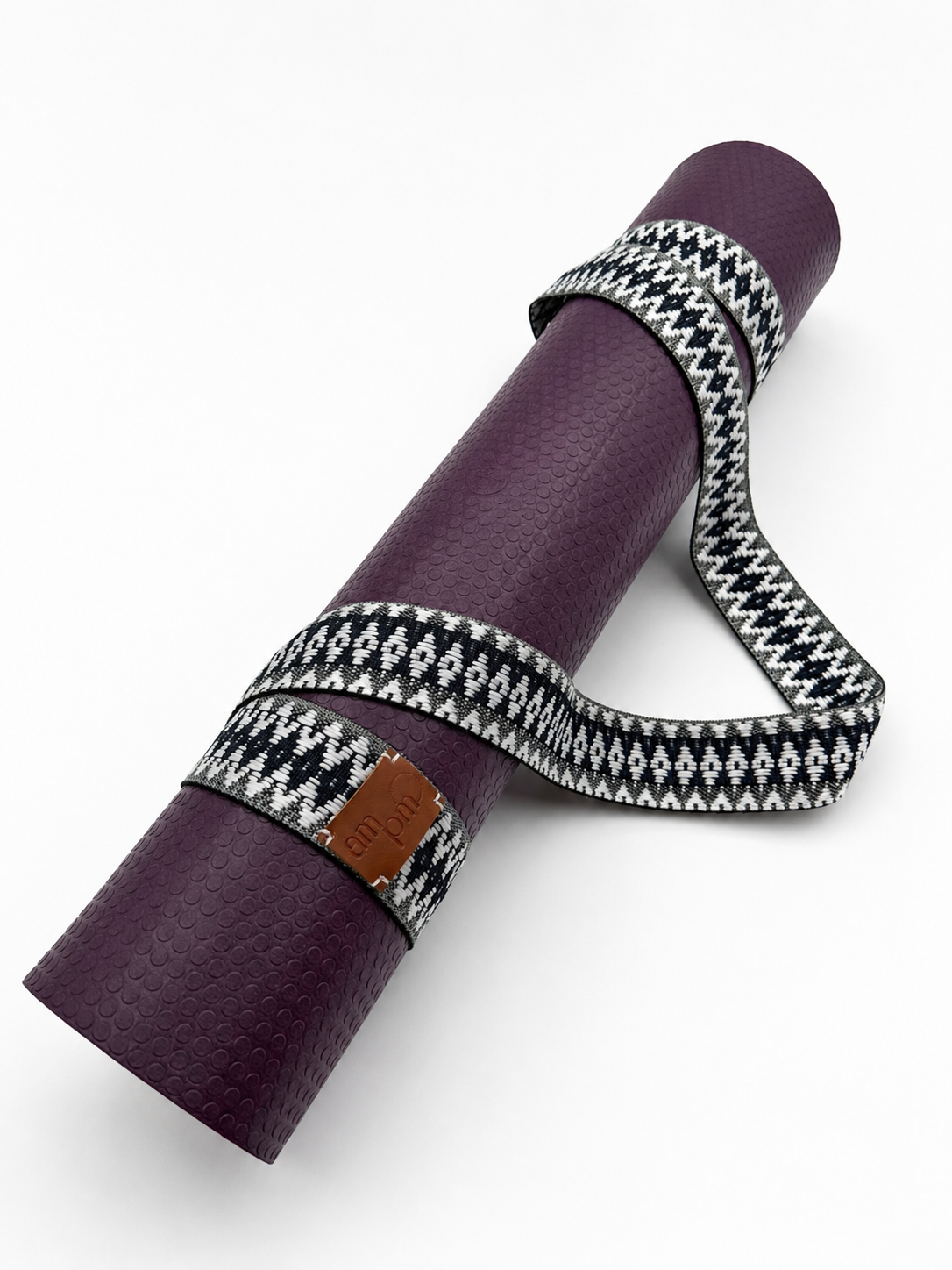 Charcoal Mist Handwoven Yoga Mat Strap