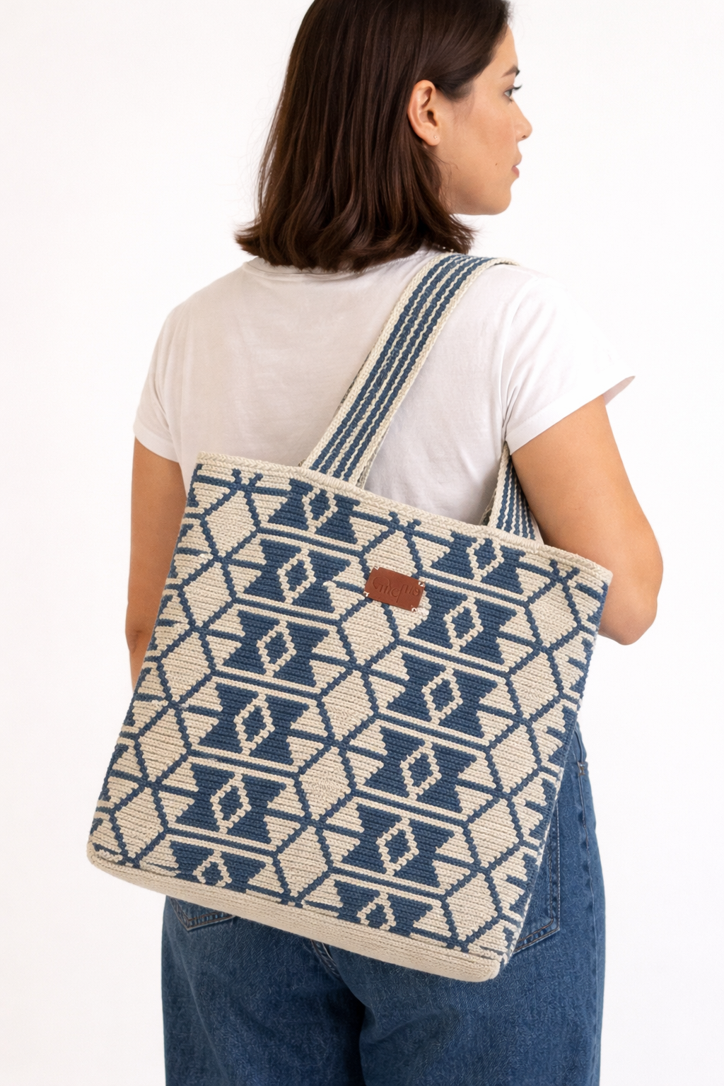Macondo Handwoven Tote Bag for Work and Travel Lightweight Durable Handcrafted Artisan Style