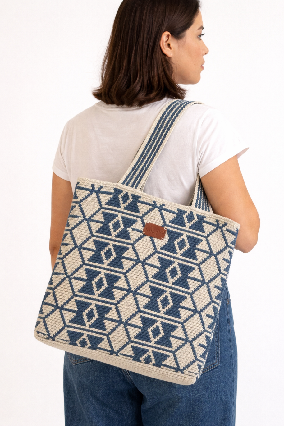 Macondo Handwoven Tote Bag for Work and Travel Lightweight Durable Handcrafted Artisan Style