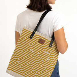 Ana Handwoven & Leather Tote Bag - AMPMsis | Wayuu Totes, Mochilones, Crochet Bags, Jewelry & Accessories