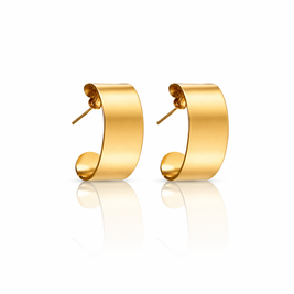 Valt Gold-Plated Handcrafted Hoop Earrings - Artisanal Colombian Jewelry