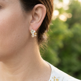 Earthy Cloud & Mint Artisan Cluster Studs – Sterling Silver & Gemstone2