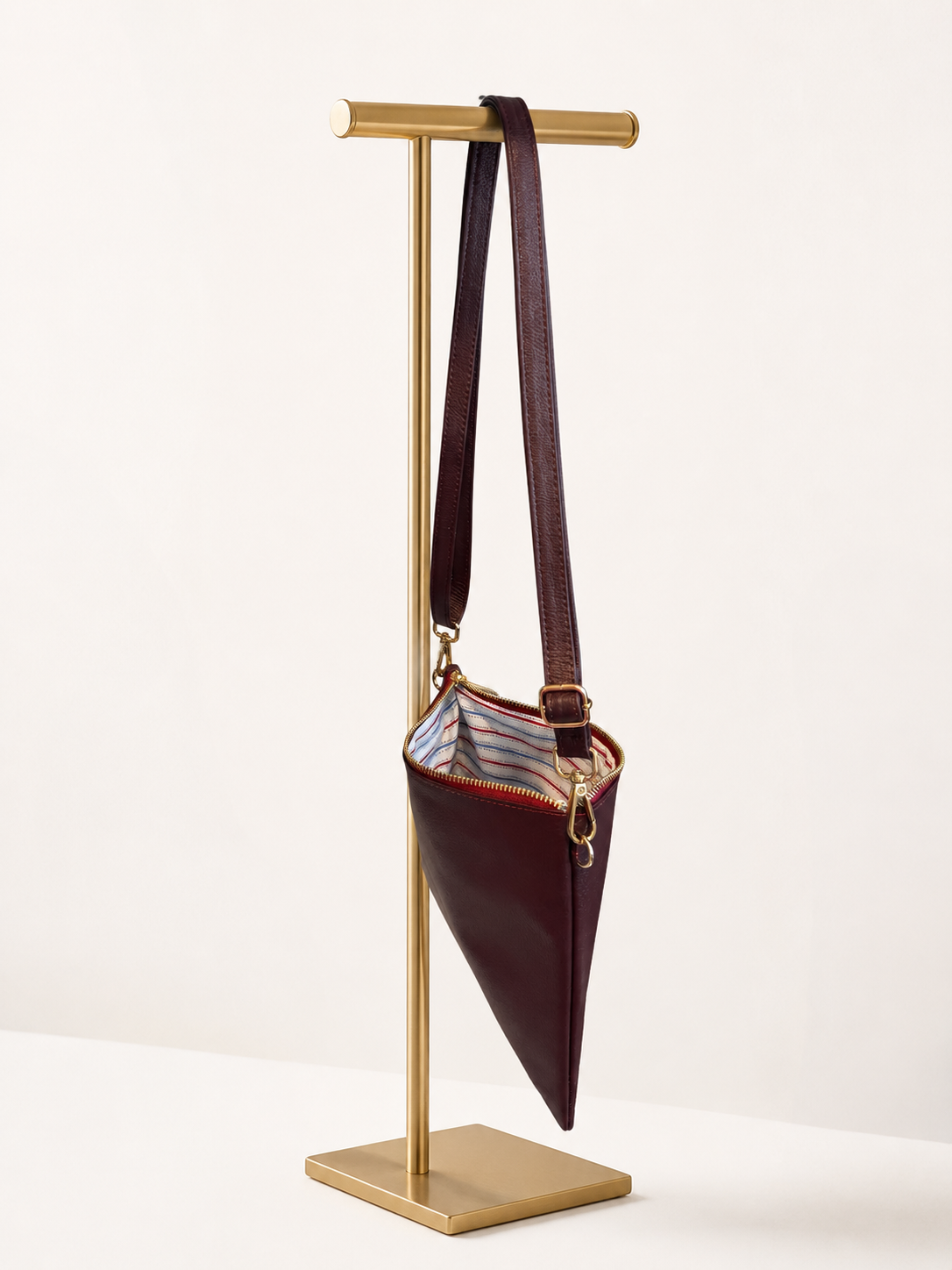 AMPMsis Original Mini Leather Crossbody Bag – Wine (Burgundy) – Soft Finish- Bogota Crafted