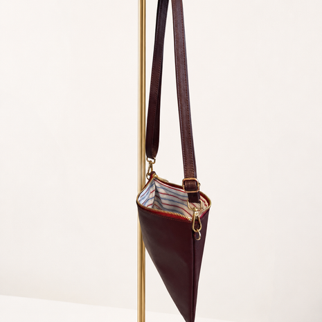 AMPMsis Original Mini Leather Crossbody Bag – Wine (Burgundy) – Soft Finish- Bogota Crafted