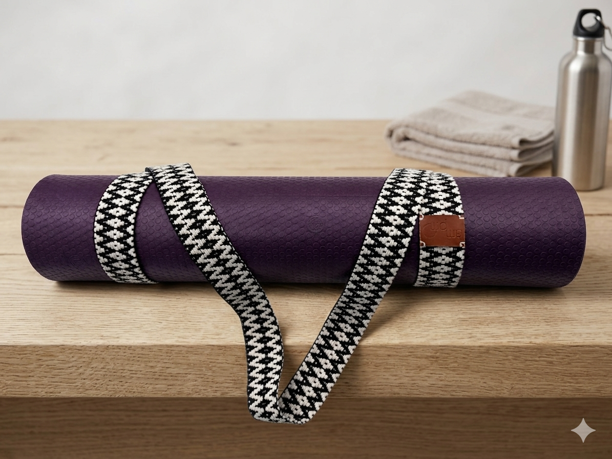 Starlight Diamond Handwoven Yoga Mat Strap