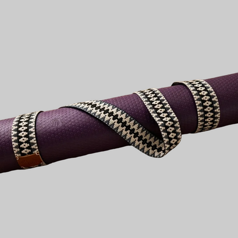 Silver Echo Handwoven Yoga Mat Strap