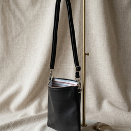 AMPMsis Original Mini Leather Crossbody Bag – Black – Soft Finish - Bogota Crafted