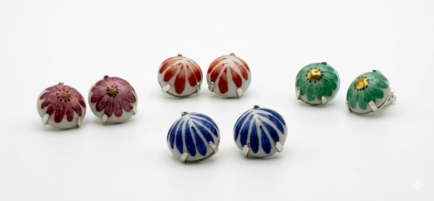 Pastel Pebble Mini Stud Jewelry Earrings Set