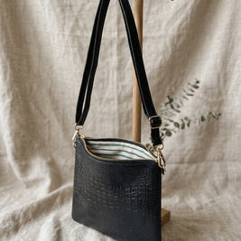 AMPMsis Original Mini Leather Crossbody Bag – Navy Blue –  Soft Finish - Bogota Crafted