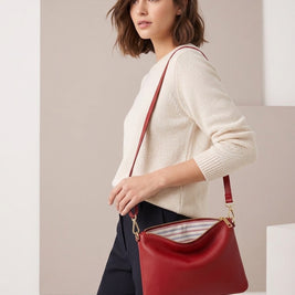 AMPMsis Original Mini Leather Crossbody Bag – True Red – Soft Finish - Bogota Crafted