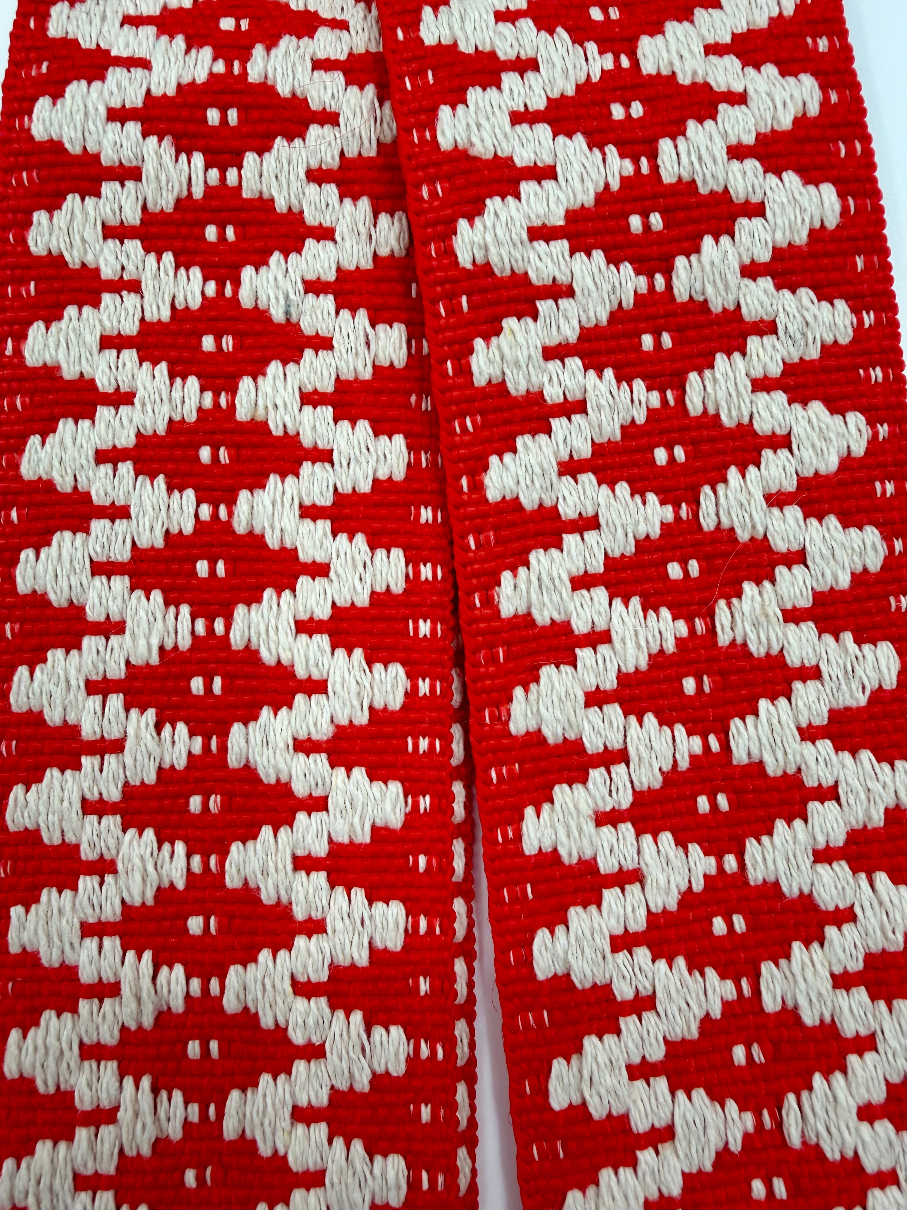 Crimson Ember Handwoven Yoga Mat Strap