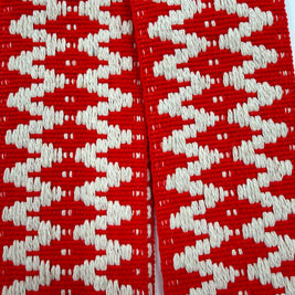 Crimson Ember Handwoven Yoga Mat Strap