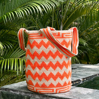 Yara Backpack Orange Lines