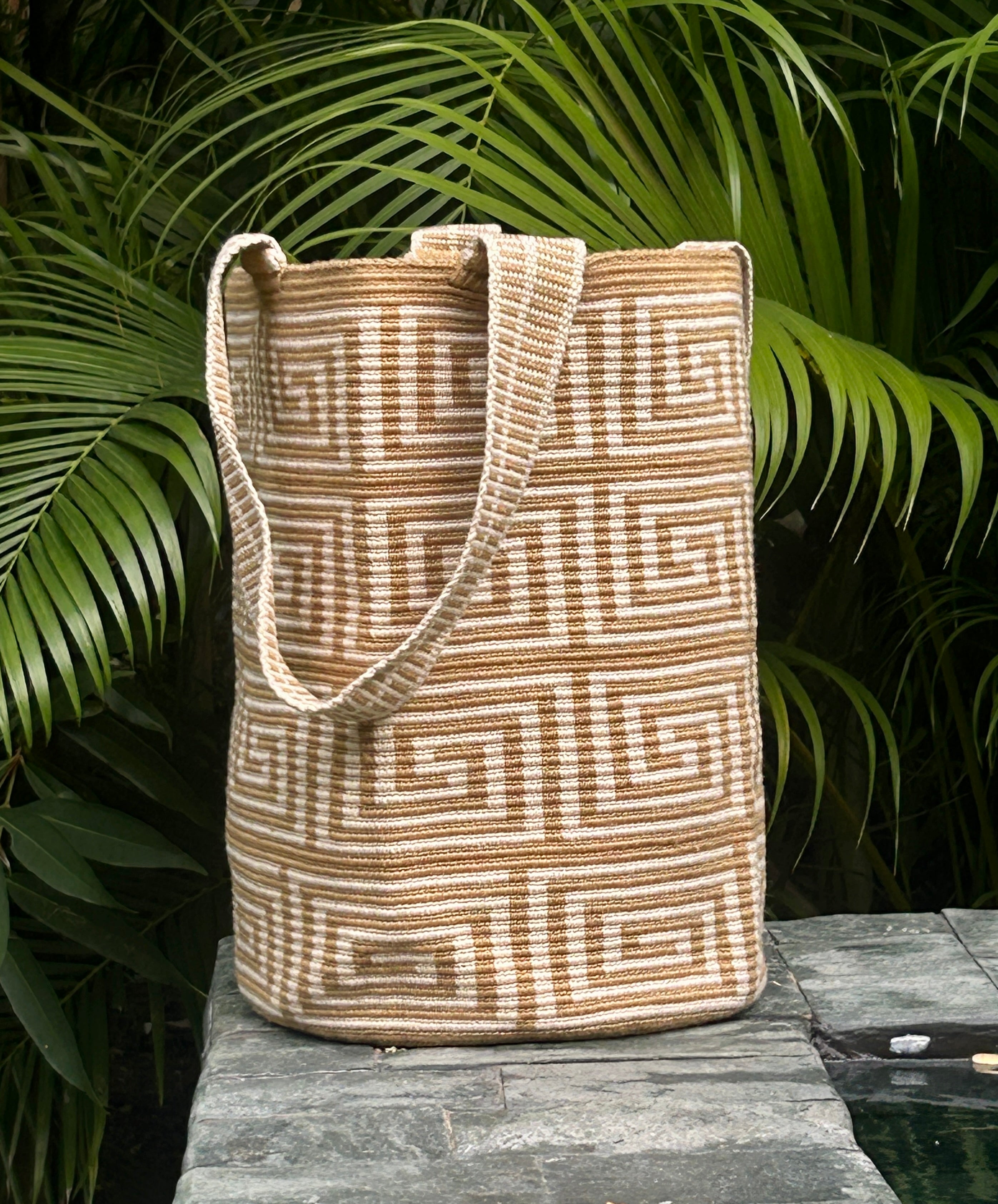 Camel Geometric Nerfi Backpack