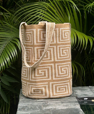 Camel Geometric Nerfi Backpack